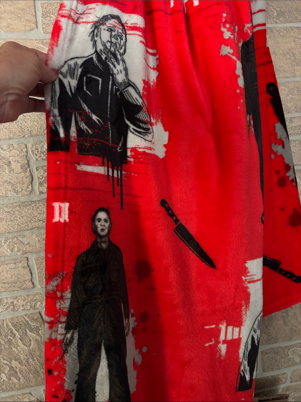 New Release Michael Myers Halloween blanket, graphic red background